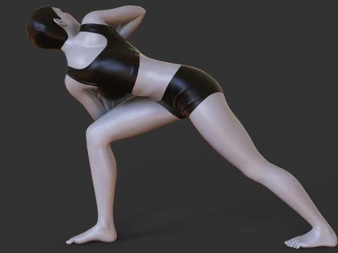 Pose Yoga - Pose segitiga terbalik Model Cetak 3D
