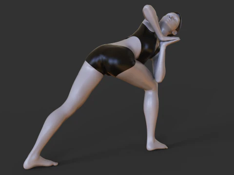Pose Yoga - Pose segitiga terbalik Model Cetak 3D