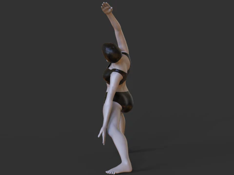 Yoga Pose - Reverse Warrior - Viparita Virabhadrasana 3D Print Model