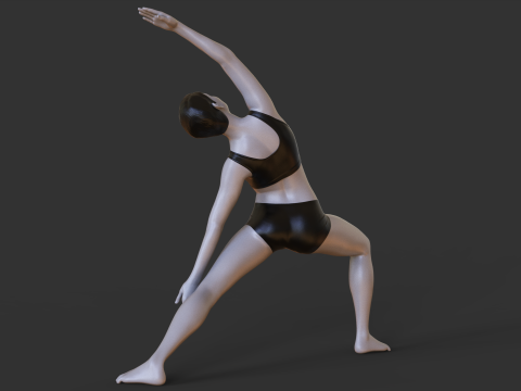 Yoga Pose - Reverse Warrior - Viparita Virabhadrasana Modelo de impresión 3D