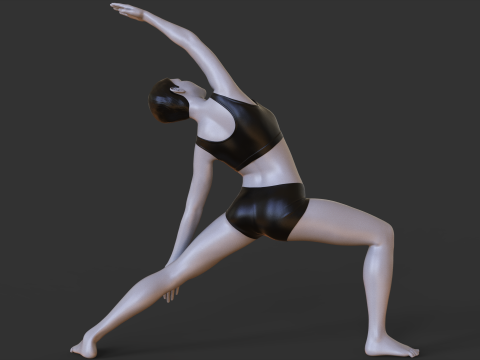 Yoga Pose - Reverse Warrior - Viparita Virabhadrasana Modelo de impresión 3D