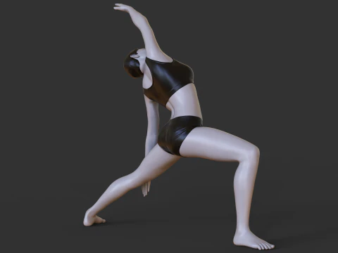 Yoga Pose - Reverse Warrior - Viparita Virabhadrasana 3D Print Model
