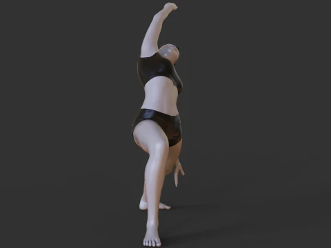 Yoga Pose - Reverse Warrior - Viparita Virabhadrasana 3D Print Model