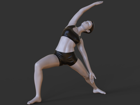 Yoga Pose - Reverse Warrior - Viparita Virabhadrasana Modelo de impresión 3D