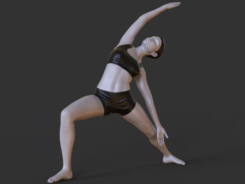 Yoga Pose - Reverse Warrior - Viparita Virabhadrasana 3D Print Model