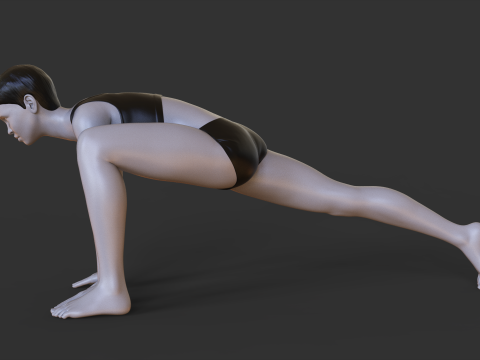 Yoga Pose - Runners Lunge 3D Print Model