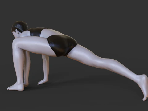 Yoga Pose - Runners Lunge 3D Print Model