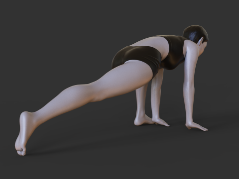 Yoga Pose - Runners Lunge Model do druku 3D
