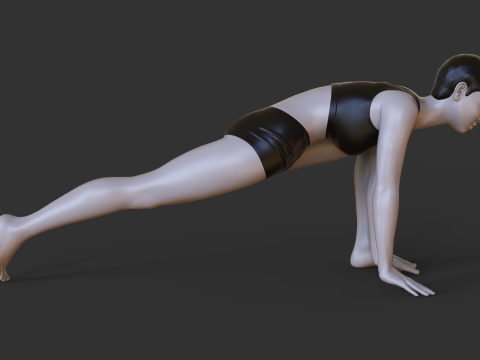 Yoga Pose - Runners Lunge Model do druku 3D
