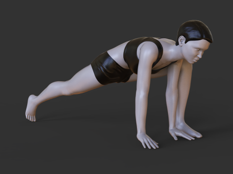 Yoga Pose - Runners Lunge Model do druku 3D