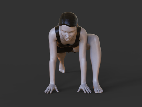 Yoga Pose - Runners Lunge Model do druku 3D