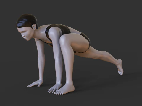 Yoga Pose - Runners Lunge 3D Print Model
