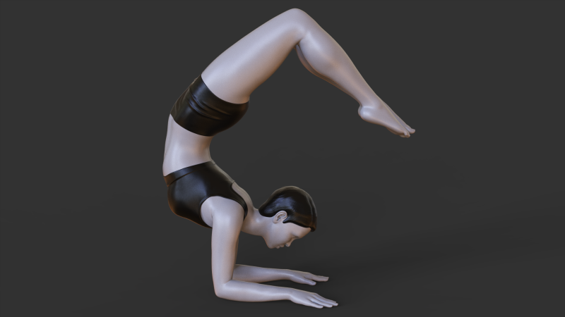 Yoga Pose - Scorpion pose - Vrischikasana Modelo de impresión 3D .c4d .max .obj .3ds .fbx .stl .blend