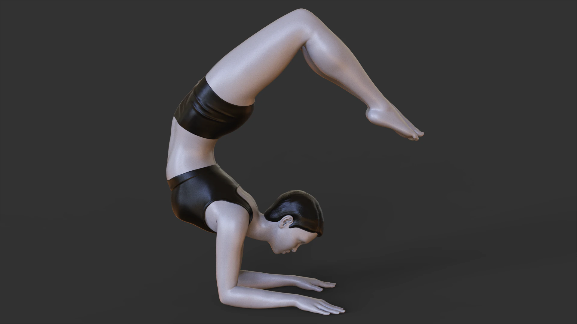 Yoga Pose - Scorpion pose - Vrischikasana 3D Print Model .c4d .max .obj .3ds .fbx .stl .blend