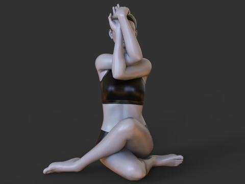 Yoga Pose - Seated Eagle Pose 3D Print Model
