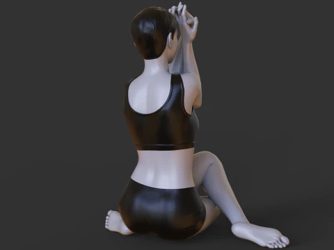 Yoga Pose - Seated Eagle Pose 3D Print Model