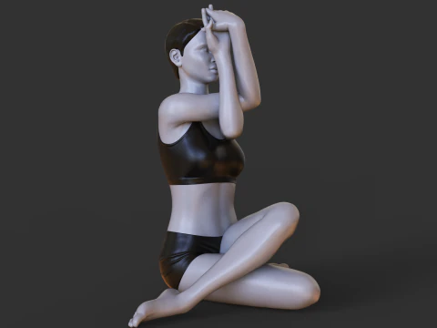 Yoga Pose - Seated Eagle Pose 3D Print Model