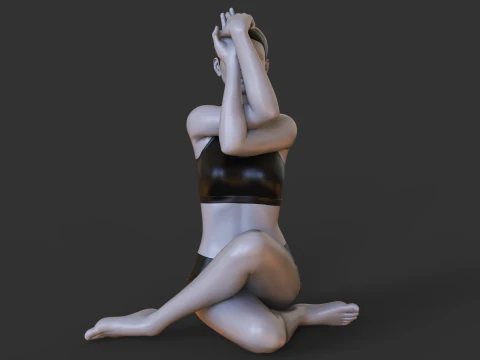 Yoga Pose - Seated Eagle Pose 3D Print Model