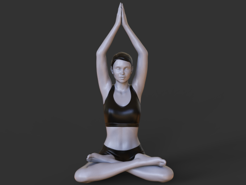 Yoga Pose - Seated mountain pose 3D Print Model