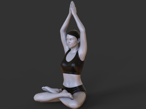 Yoga Pose - Seated mountain pose 3Dプリントモデル
