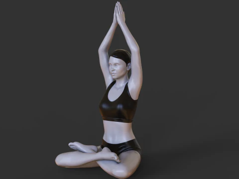 Yoga Pose - Seated mountain pose 3D Print Model