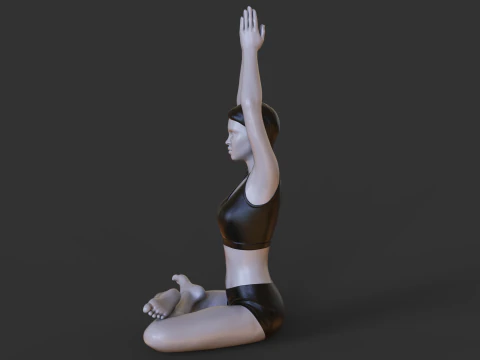 Yoga Pose - Seated mountain pose 3D Print Model