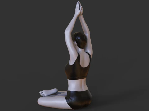 Yoga Pose - Seated mountain pose 3D Print Model
