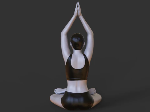 Yoga Pose - Seated mountain pose 3D Print Model