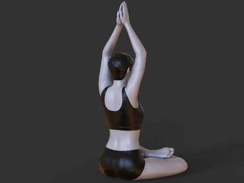 Yoga Pose - Seated mountain pose 3D Print Model