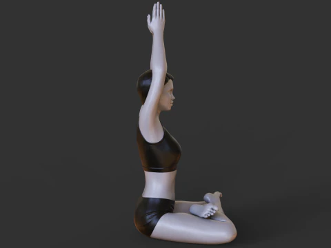 Yoga Pose - Seated mountain pose 3D Print Model
