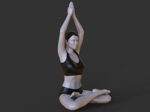 Yoga Pose - Seated mountain pose 3D Print Model