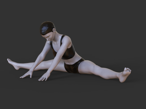 Yoga Pose - Seated straddle pose - Upavistha Konasana Modelo de impresión 3D