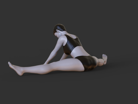 Yoga Pose - Seated straddle pose - Upavistha Konasana Modelo de impresión 3D