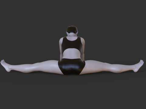 Yoga Pose - Seated straddle pose - Upavistha Konasana Modelo de impresión 3D