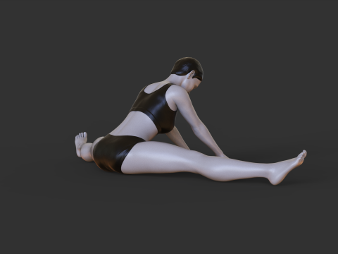 Yoga Pose - Seated straddle pose - Upavistha Konasana Modelo de impresión 3D