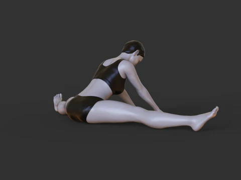 Pose de Yoga - Postura sentada - Upavistha Konasana Modelo de Impressão 3D