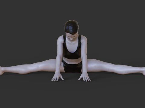 Pose de Yoga - Postura sentada - Upavistha Konasana Modelo de Impressão 3D