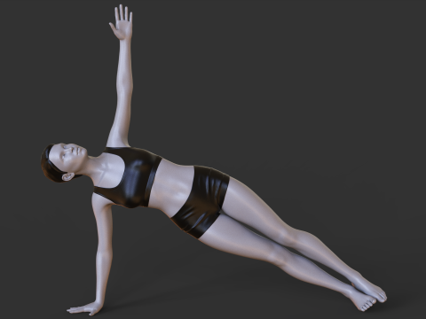 Yoga Pose- Side Plank 3D Print Model