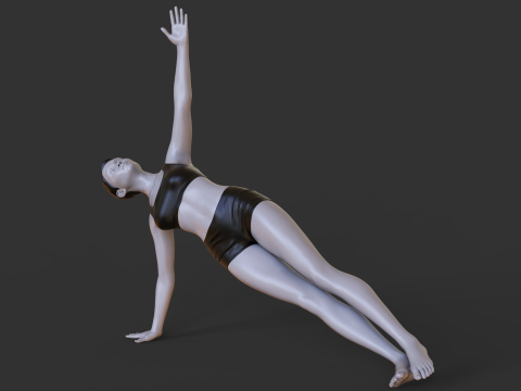 Yoga Pose- Side Plank Modelo de impresión 3D