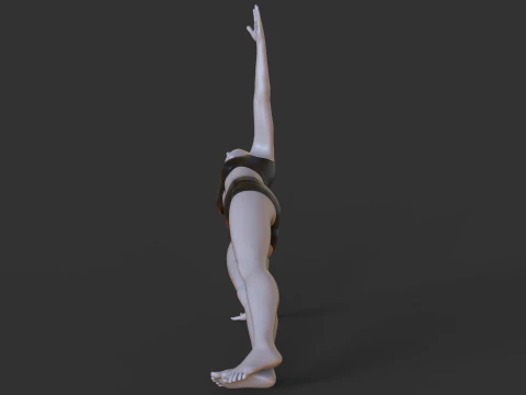 Yoga Pose- Side Plank 3D Print Model