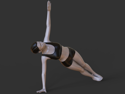 Yoga Pose- Side Plank Modelo de impresión 3D
