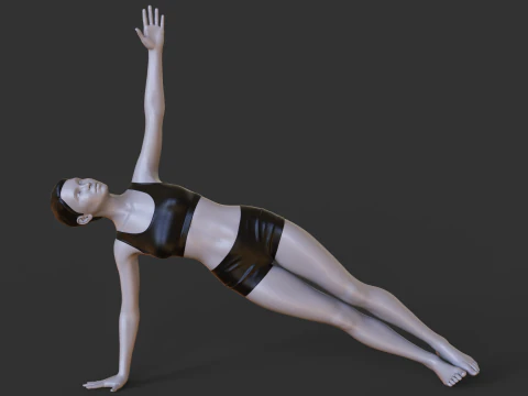 Yoga Pose- Side Plank 3D Print Model