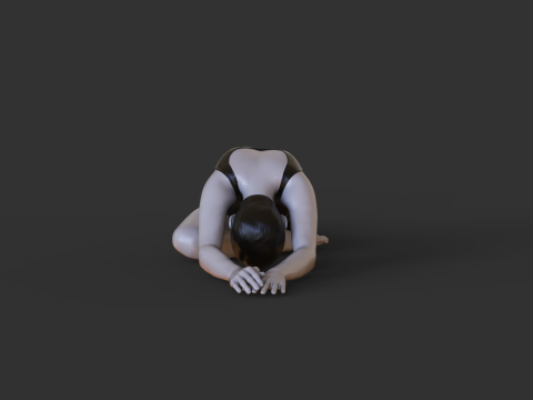 Yoga Pose - Sleeping Swan Pose - Adho Mukha Kapotasana Modelo de impresión 3D