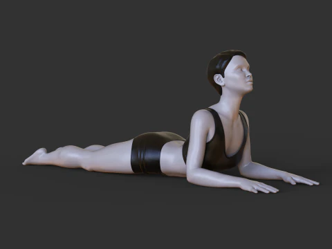 Поза йоги - Поза Сфінкса - Саламба Бхуджангасана 3D Принт Модель