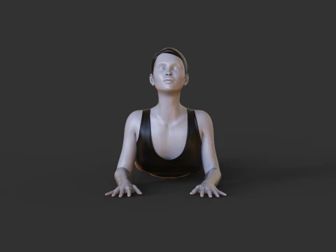 Поза йоги - Поза Сфінкса - Саламба Бхуджангасана 3D Принт Модель