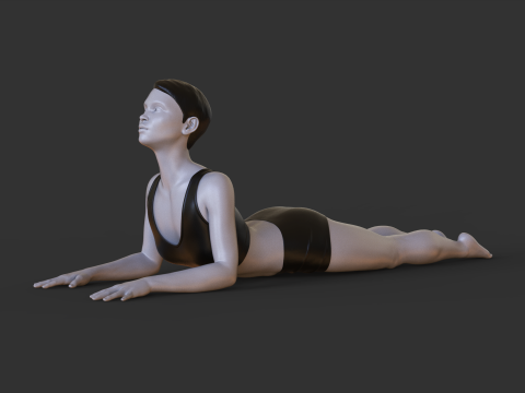 Yoga Pose - Sphinx Pose - Salamba Bhujangasana 3Dプリントモデル