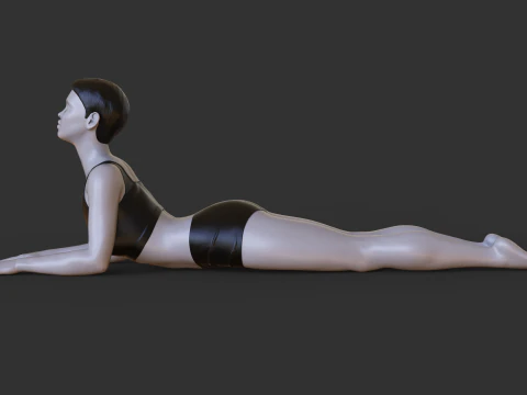 Поза йоги - Поза Сфінкса - Саламба Бхуджангасана 3D Принт Модель