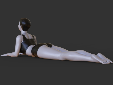 Yoga Pose - Sphinx Pose - Salamba Bhujangasana 3Dプリントモデル