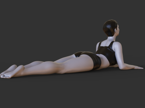 Yoga Pose - Sphinx Pose - Salamba Bhujangasana 3Dプリントモデル