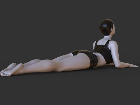 Поза йоги - Поза Сфінкса - Саламба Бхуджангасана 3D Принт Модель